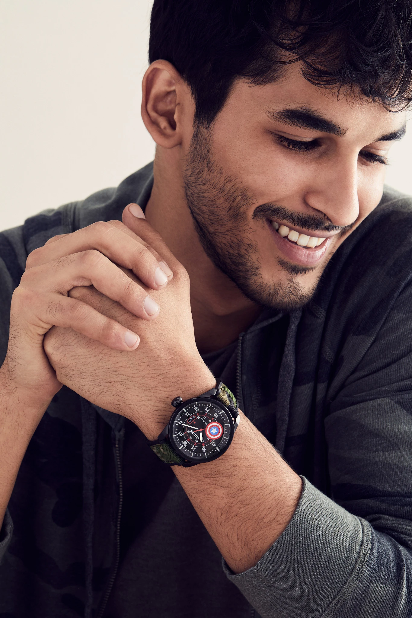 Citizen Marvel Captain America Eco-Drive Black Watch | CITIZEN